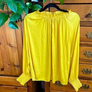 Melanie Lyne long sleeve dressy yellow blouse